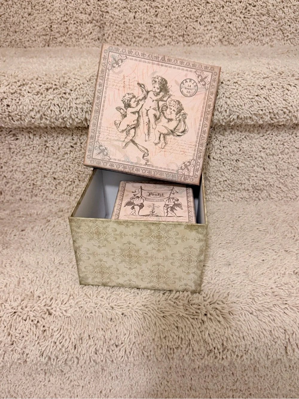 Set of 2 Ashland Signature Vintage-Style Decorative Keepsake Boxes